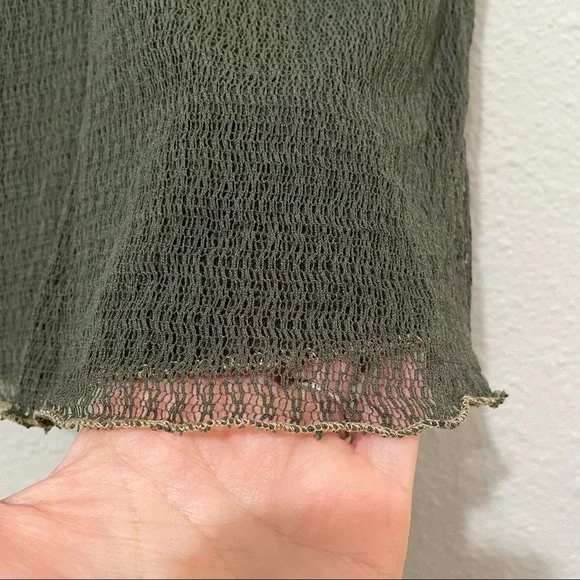 Ann Ferriday Green Sleeveless Lace Details Y2K Knit Top OS - Picture 8 of 8